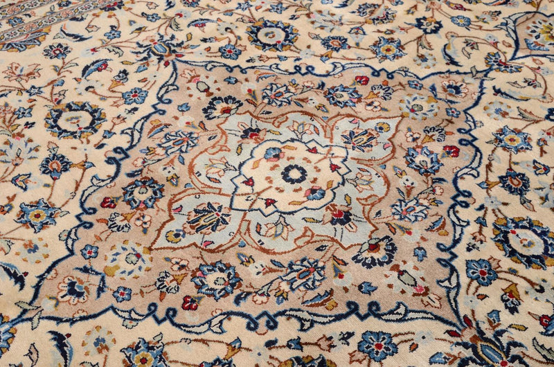 Perserteppich - Keshan 241 x 379 cm - beige