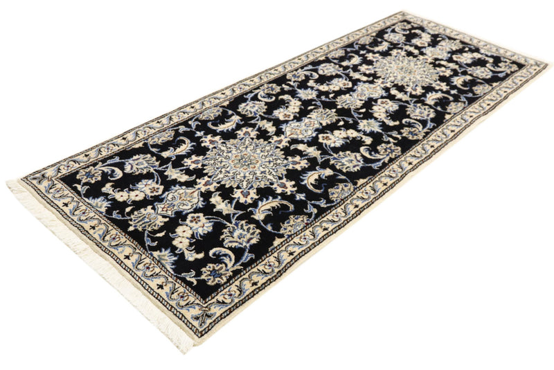 Läufer Perser - Nain - 72 x 197 cm - dunkelblau
