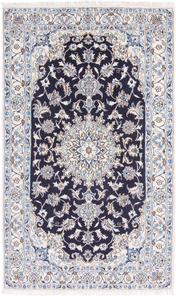 Perserteppich - Nain - 118 x 195 cm - dunkelblau