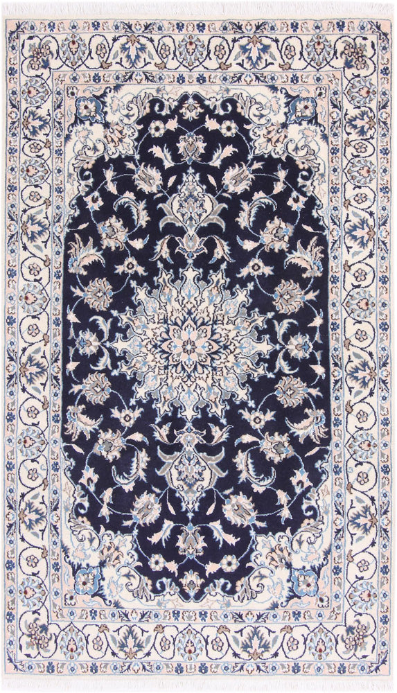 Perserteppich - Nain - 119 x 202 cm - dunkelblau