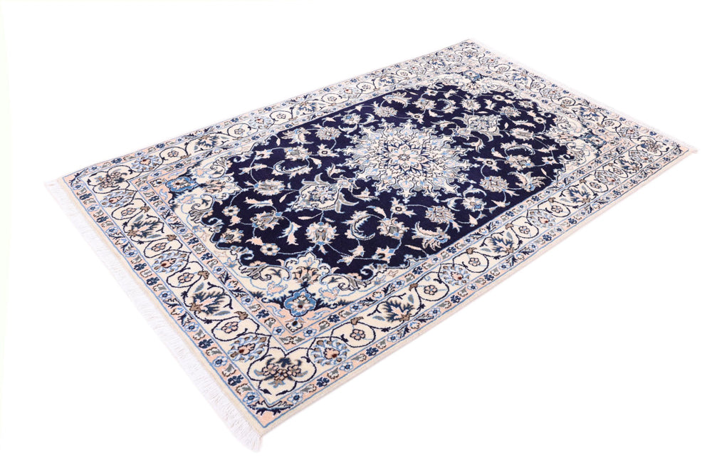 Perserteppich - Nain - 119 x 202 cm - dunkelblau
