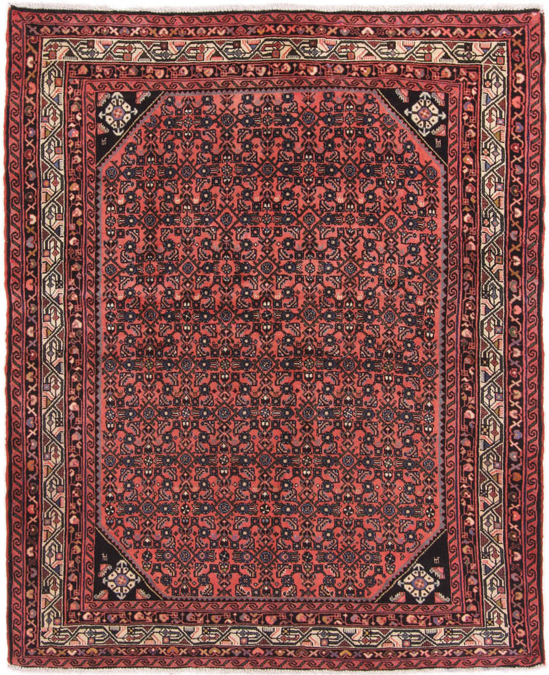 Perserteppich - Nomadic - 155 x 190 cm - dunkelrot