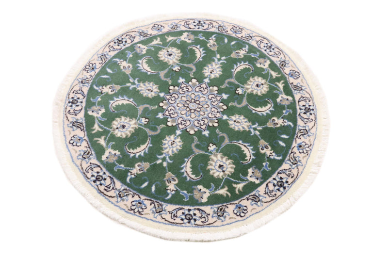 Quadratischer Perser - Nain - Royal - 100 x 100 cm - grün