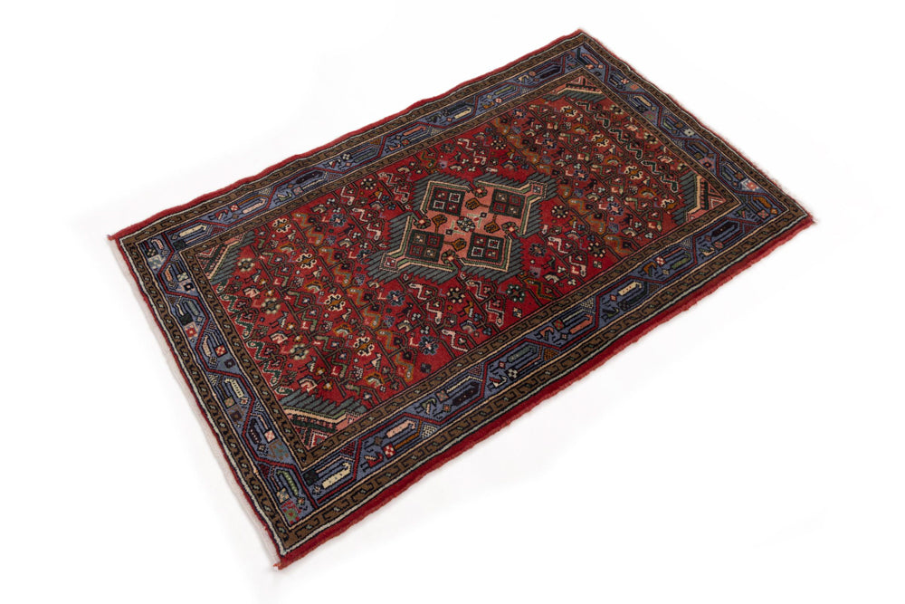 Perserteppich - Nomadic - 80 x 130 cm - dunkelrot