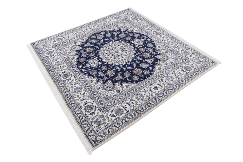 Perserteppich - Nain quadratisch  - 192 x 196 cm - dunkelblau