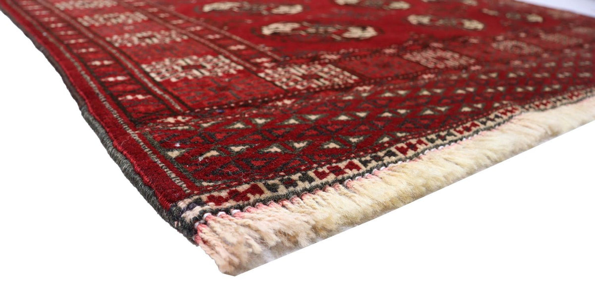 Afghan Teppich 118 x 152 cm - dunkelrot