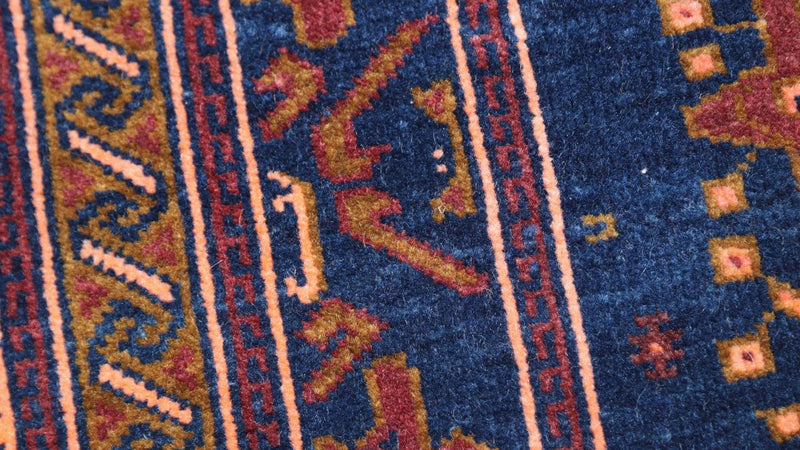 Afghan Teppich 95 x 136 cm - blau