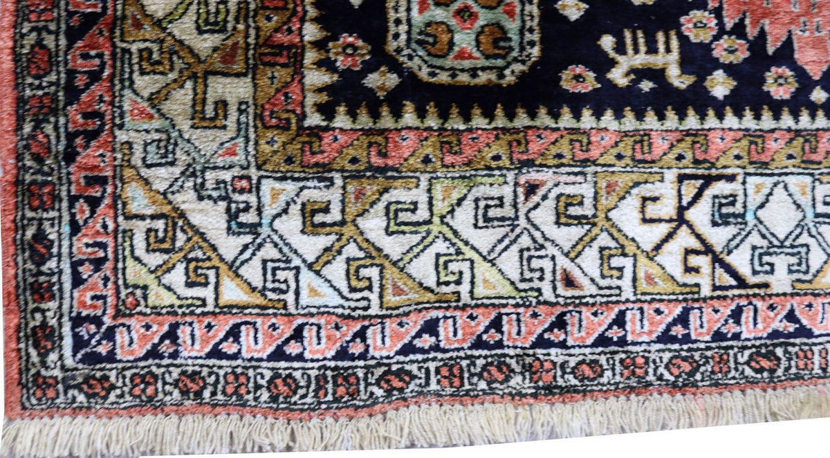 Orientteppich 84 x 130 cm - dunkelblau