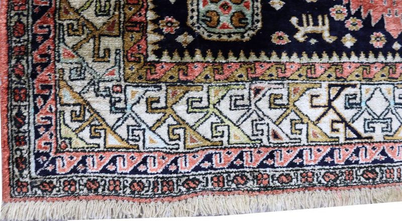 Orientteppich 84 x 130 cm - dunkelblau