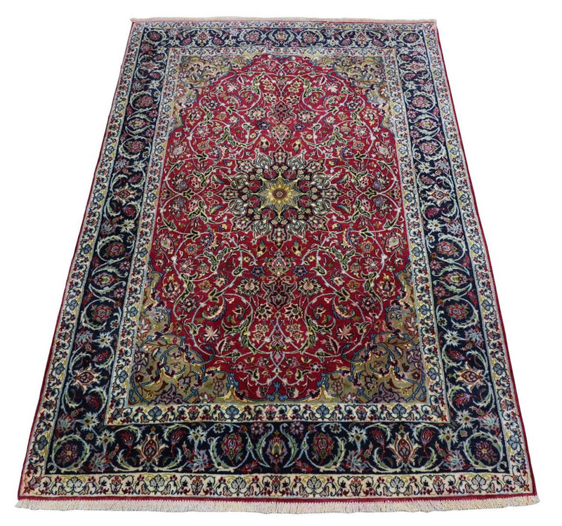 Perserteppich - Isfahan - Premium 110 x 170 cm - dunkelrot
