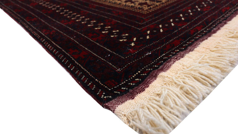 Afghan Teppich 80 x 120 cm - dunkelrot