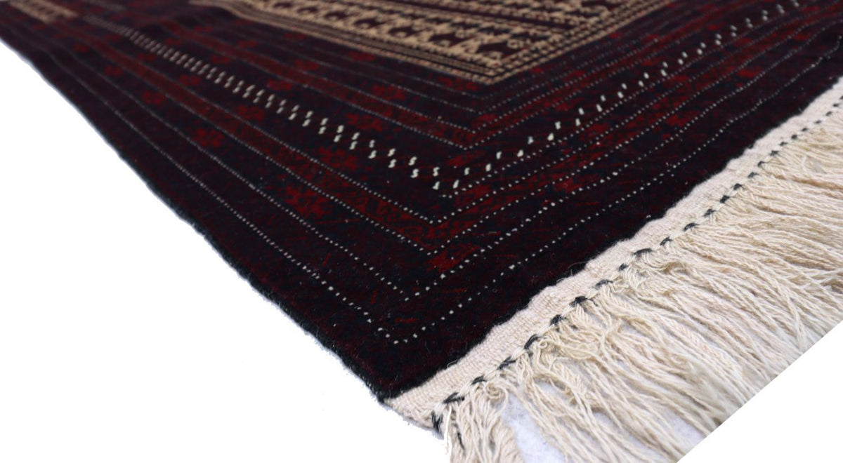 Afghan Teppich 95 x 150 cm - dunkelrot