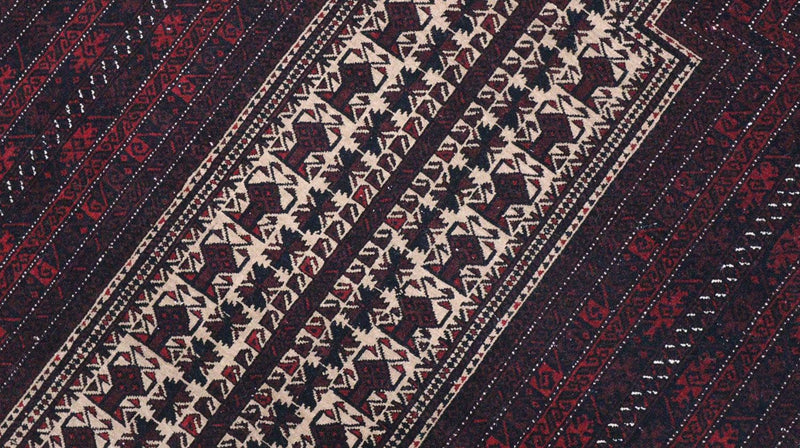 Afghan Teppich 95 x 150 cm - dunkelrot