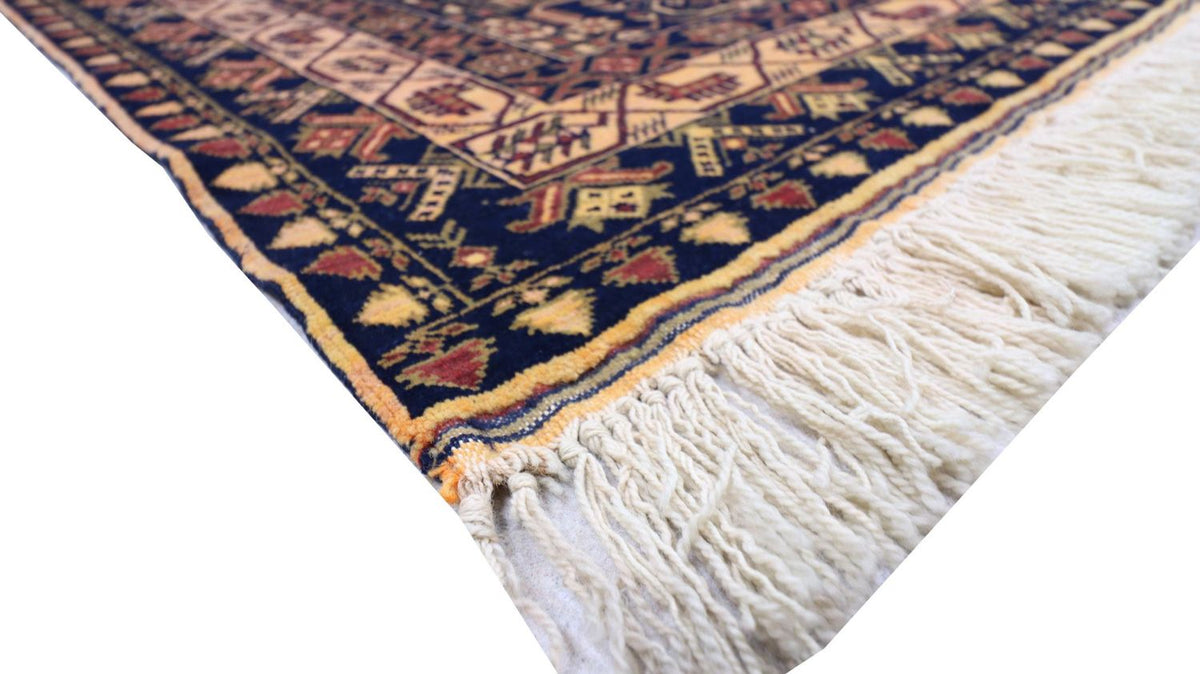 Afghan Teppich 96 x 142 cm - dunkelblau