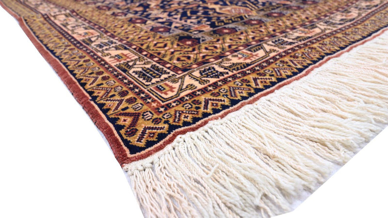 Afghan Teppich 102 x 140 cm - schwarz