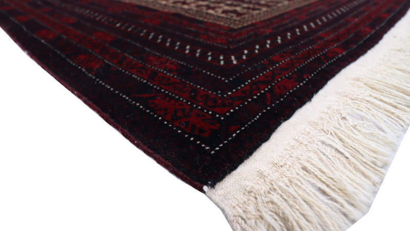 Afghan Teppich 95 x 150 cm - dunkelrot