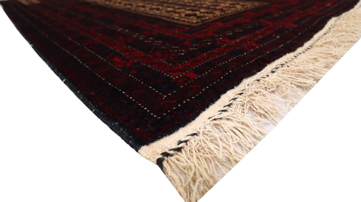Afghan Teppich 95 x 150 cm - dunkelrot