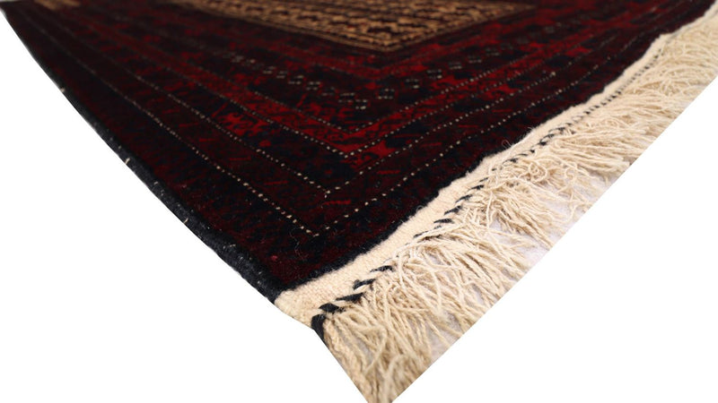 Afghan Teppich 95 x 150 cm - dunkelrot