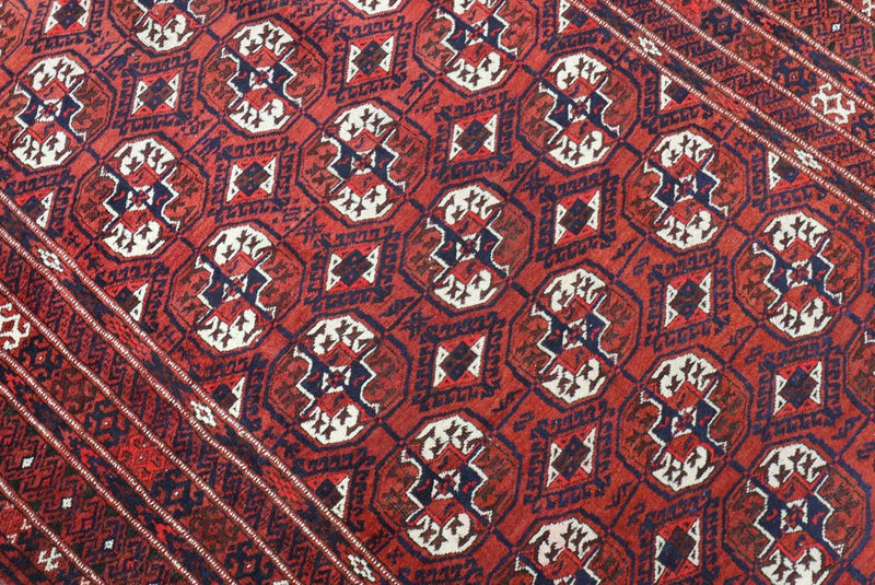 Afghan Teppich 123 x 229 cm - dunkelrot