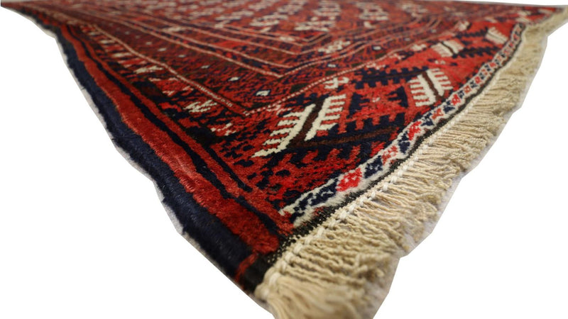 Afghan Teppich 123 x 229 cm - dunkelrot