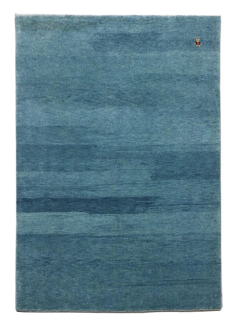 Gabbeh Teppich - Loribaft Perser 126 x 180 cm - seeblau