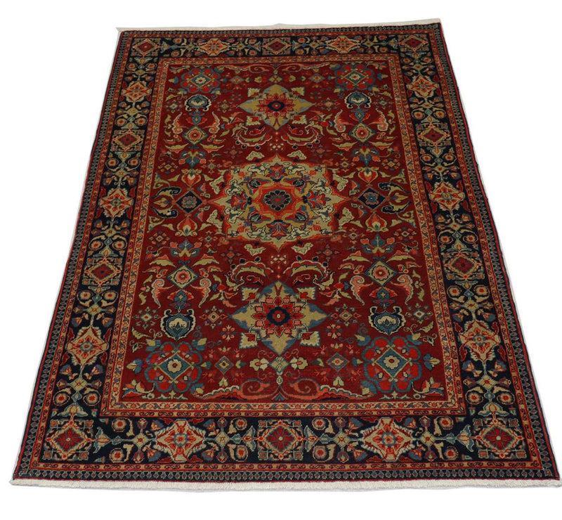 Orientteppich 139 x 205 cm - dunkelrot