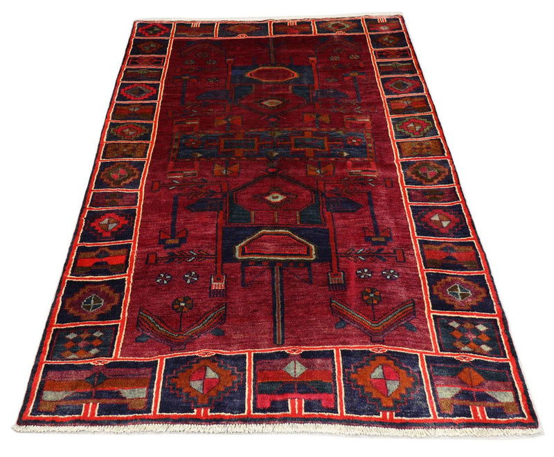 Gabbeh Teppich - Loribaft Perser 160 x 220 cm - hellrot