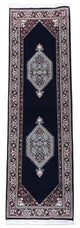 Perserteppich - Bidjar 79 x 253 cm - dunkelblau