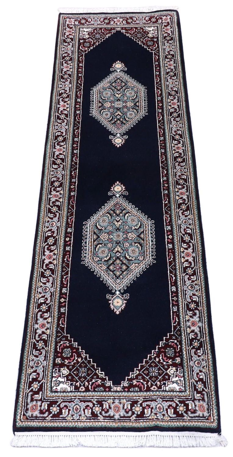 Perserteppich - Bidjar 79 x 253 cm - dunkelblau