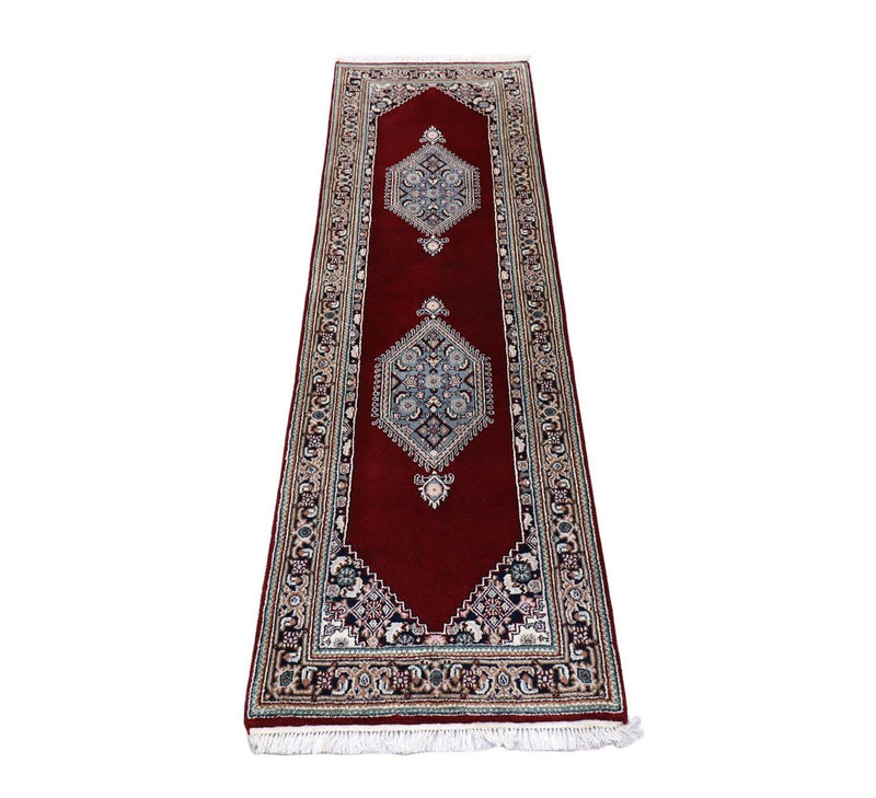 Perserteppich - Bidjar 72 x 247 cm - dunkelrot