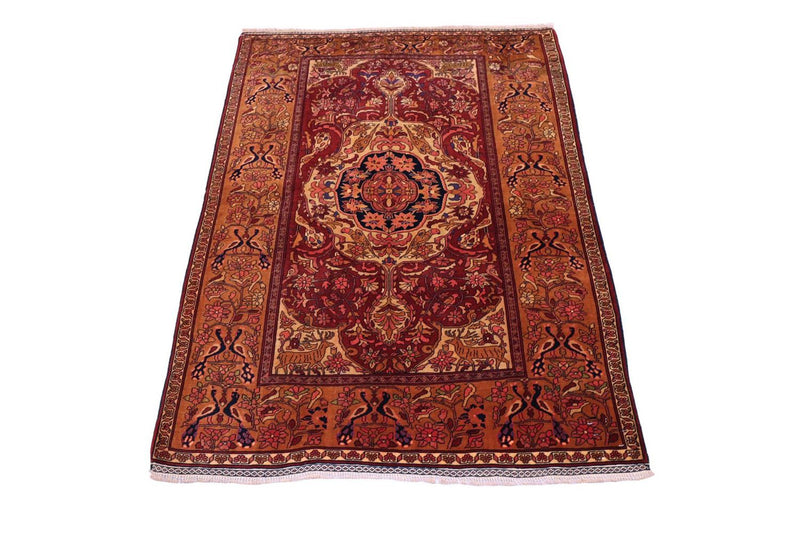 Seidenteppich - Afghan Seide 115 x 154 cm - rot