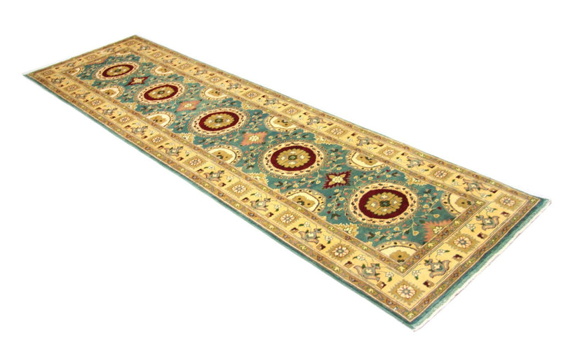 Ziegler Teppich 81 x 293 cm - blau