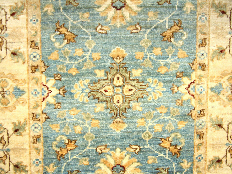 Ziegler Teppich 84 x 292 cm - blau