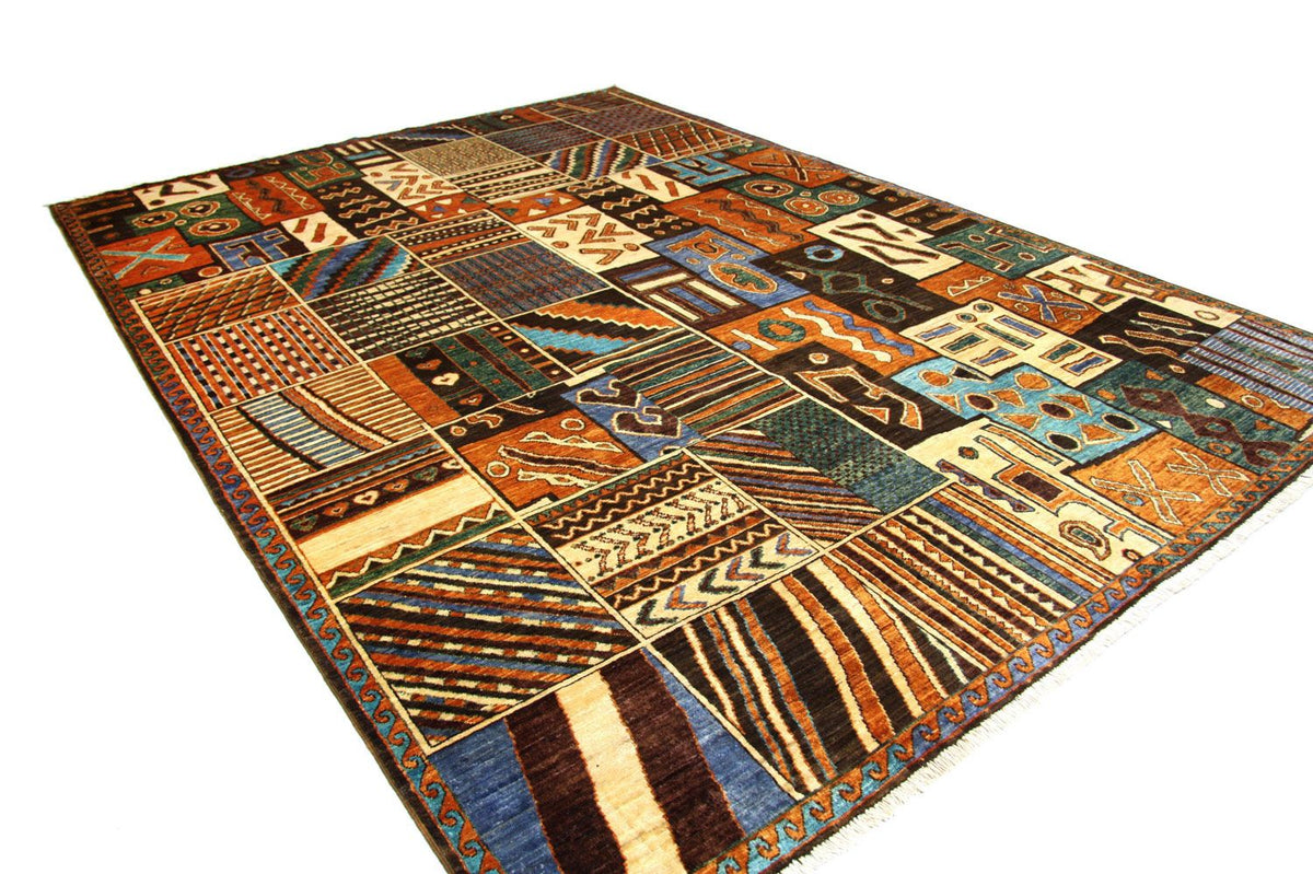 Afghan Teppich 220 x 305 cm - mehrfarbig