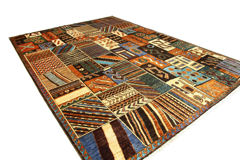 Afghan Teppich 220 x 305 cm - mehrfarbig
