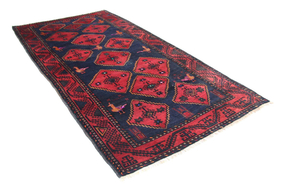 Belutsch Teppich 150 x 296 cm - blau