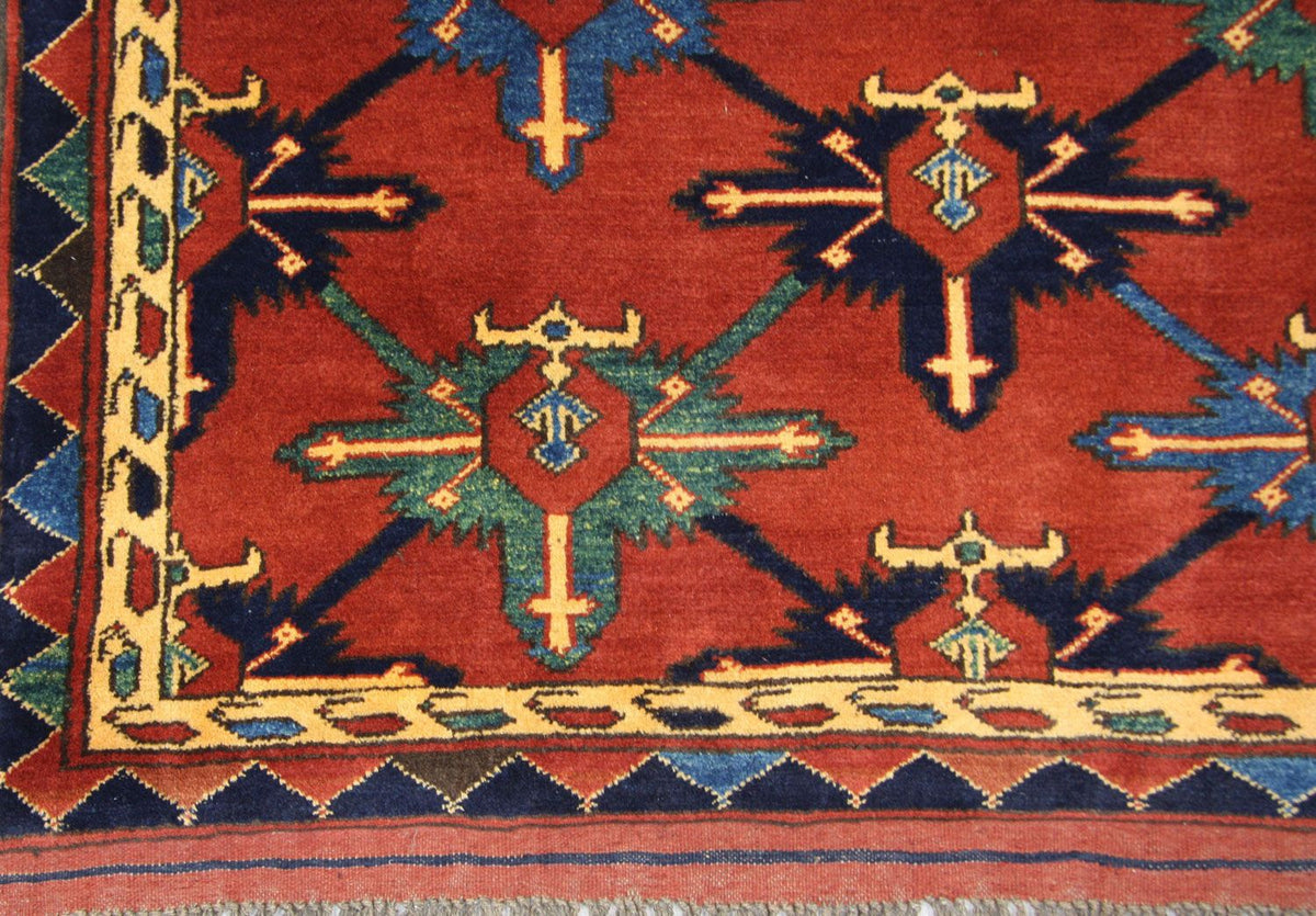 Afghan Teppich - Hatschlu 105 x 146 cm - rot