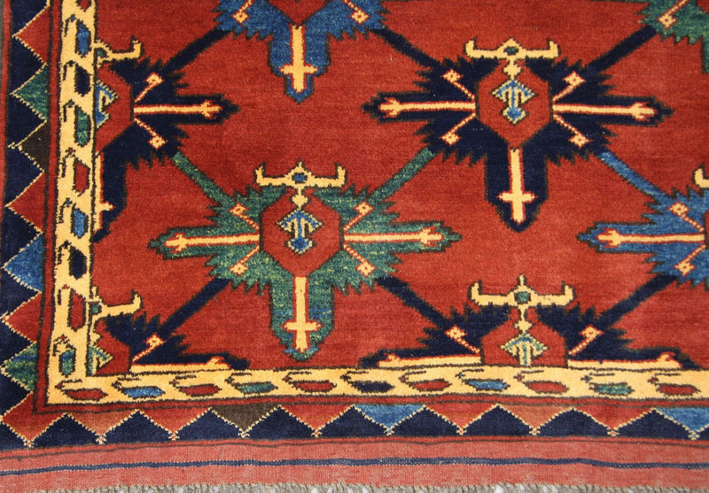 Afghan Teppich - Hatschlu 105 x 146 cm - rot