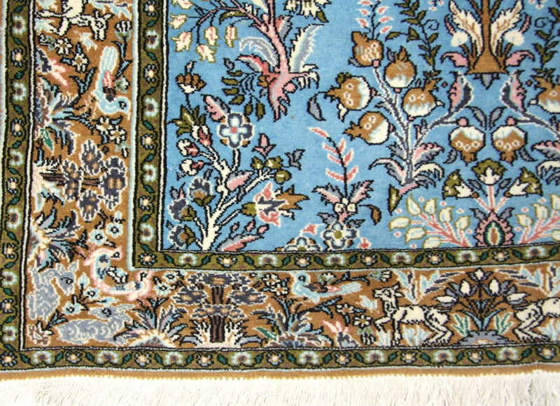 Perserteppich - Ghom 108 x 159 cm - blau