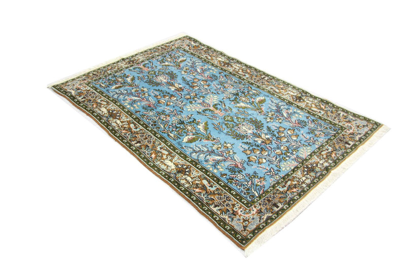 Perserteppich - Ghom 108 x 159 cm - blau