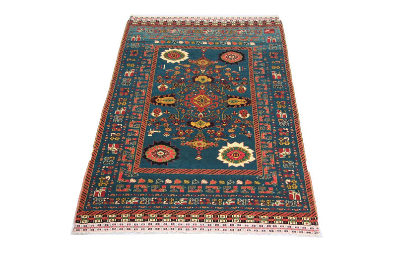 Afghan Teppich 123 x 182 cm - blau