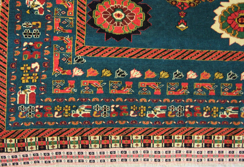 Afghan Teppich 123 x 182 cm - blau