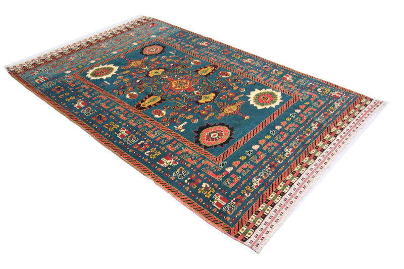 Afghan Teppich 123 x 182 cm - blau