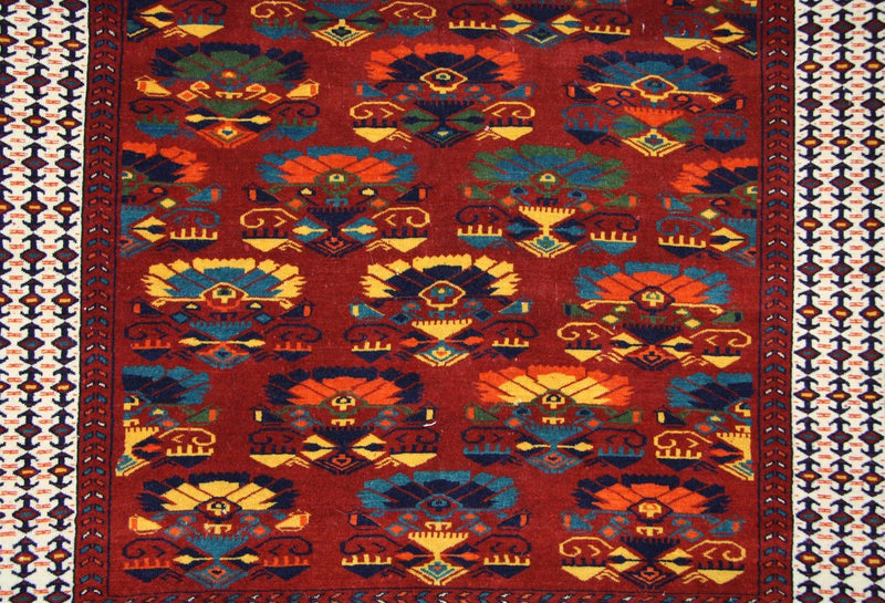 Afghan Teppich 130 x 160 cm - rost