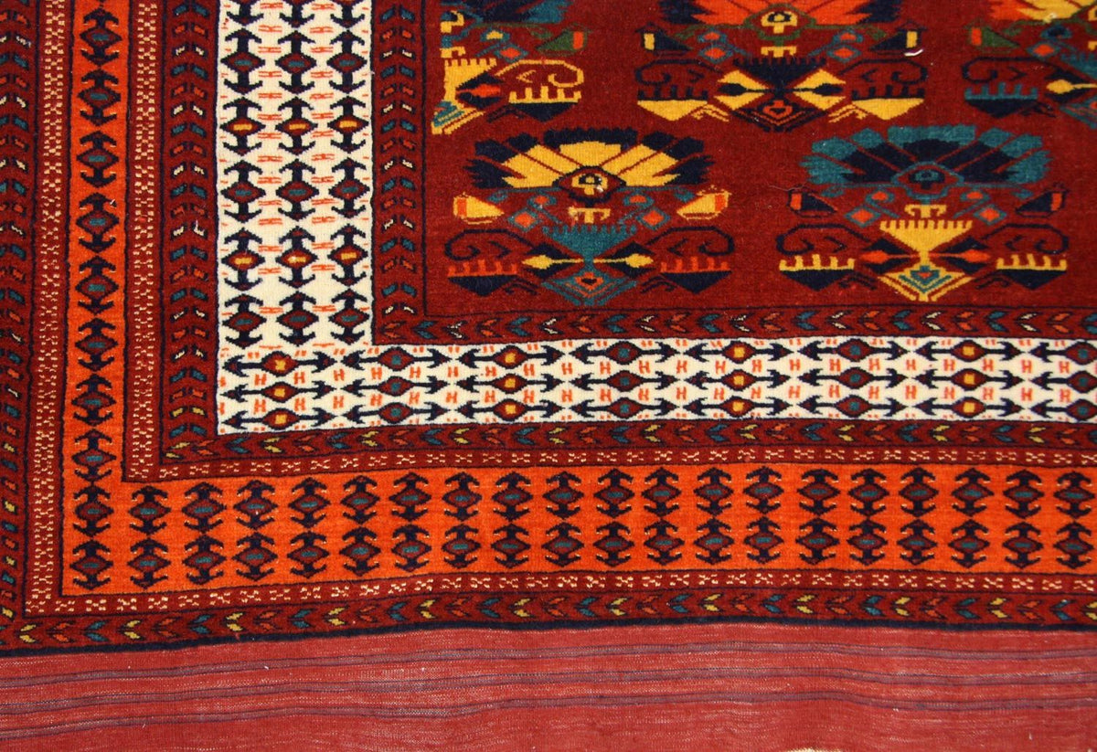 Afghan Teppich 130 x 160 cm - rost
