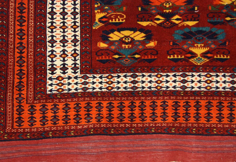 Afghan Teppich 130 x 160 cm - rost