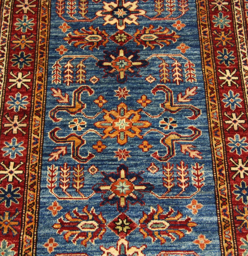 Ziegler Teppich 82 x 600 cm - blau