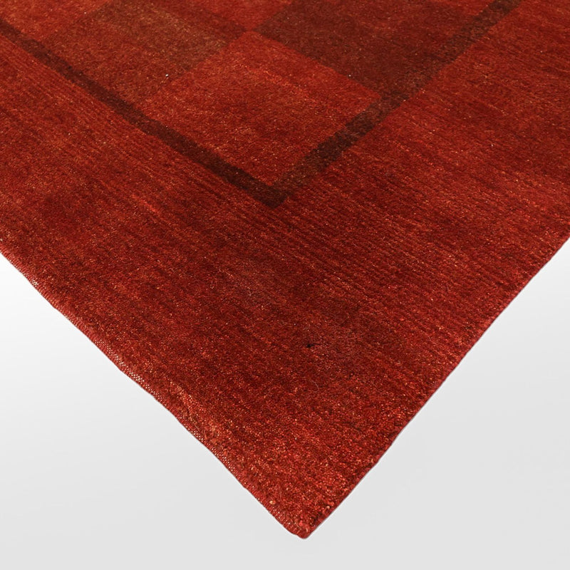 Gabbeh Persisch Teppich 259x327cm - Perserteppich Wollteppich - dunkelrot