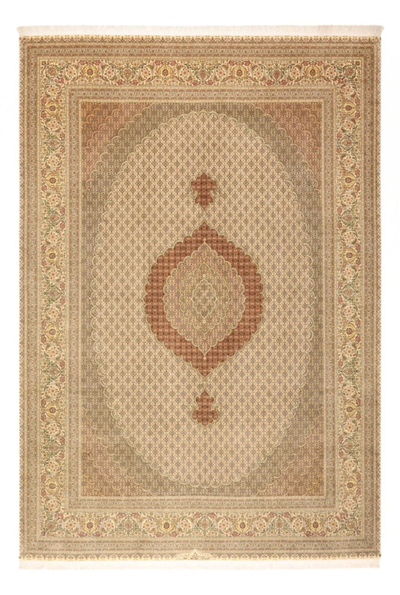 Täbriz - 50 Raj Teppich 248x357cm - Perserteppich - hellbeige