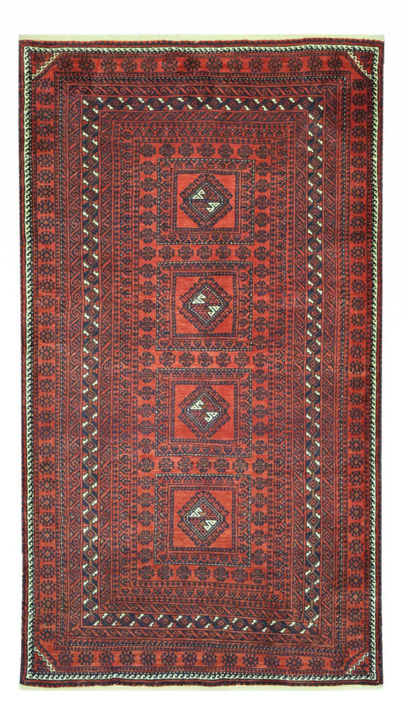 Belutsch Teppich 109x188cm - Orientteppich - dunkelrot
